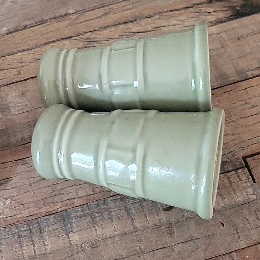Longaberger Vintage Salt and Pepper Shakers in Handwoven lined Basket